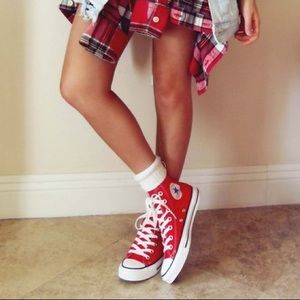 Red Converse High Tops